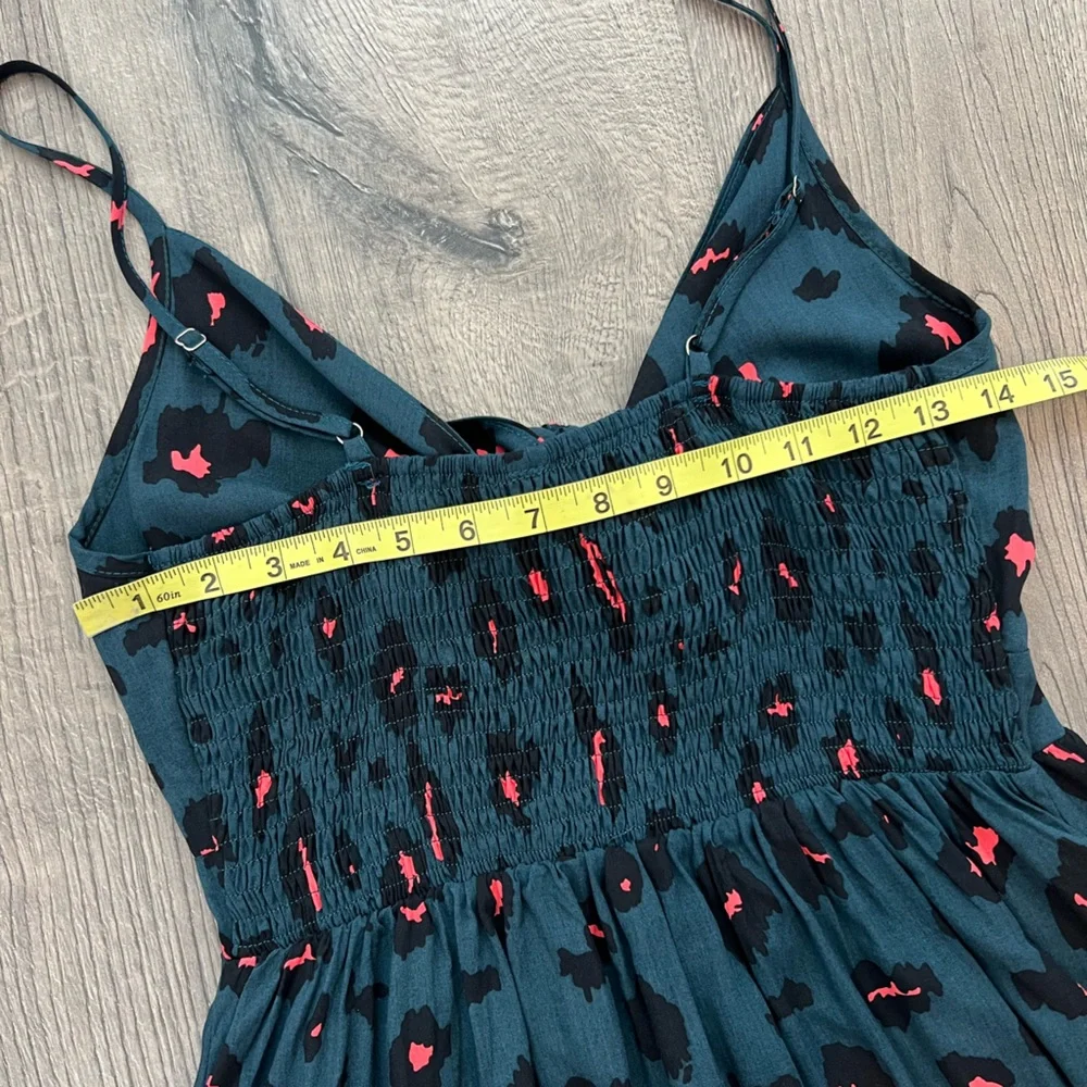 Ecowish leopard tie front dress - small - Picture 4 of 9
